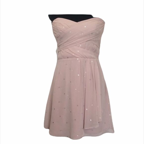 ✨ Express pink/silver sweetheart mini dress✨ - Picture 3 of 7